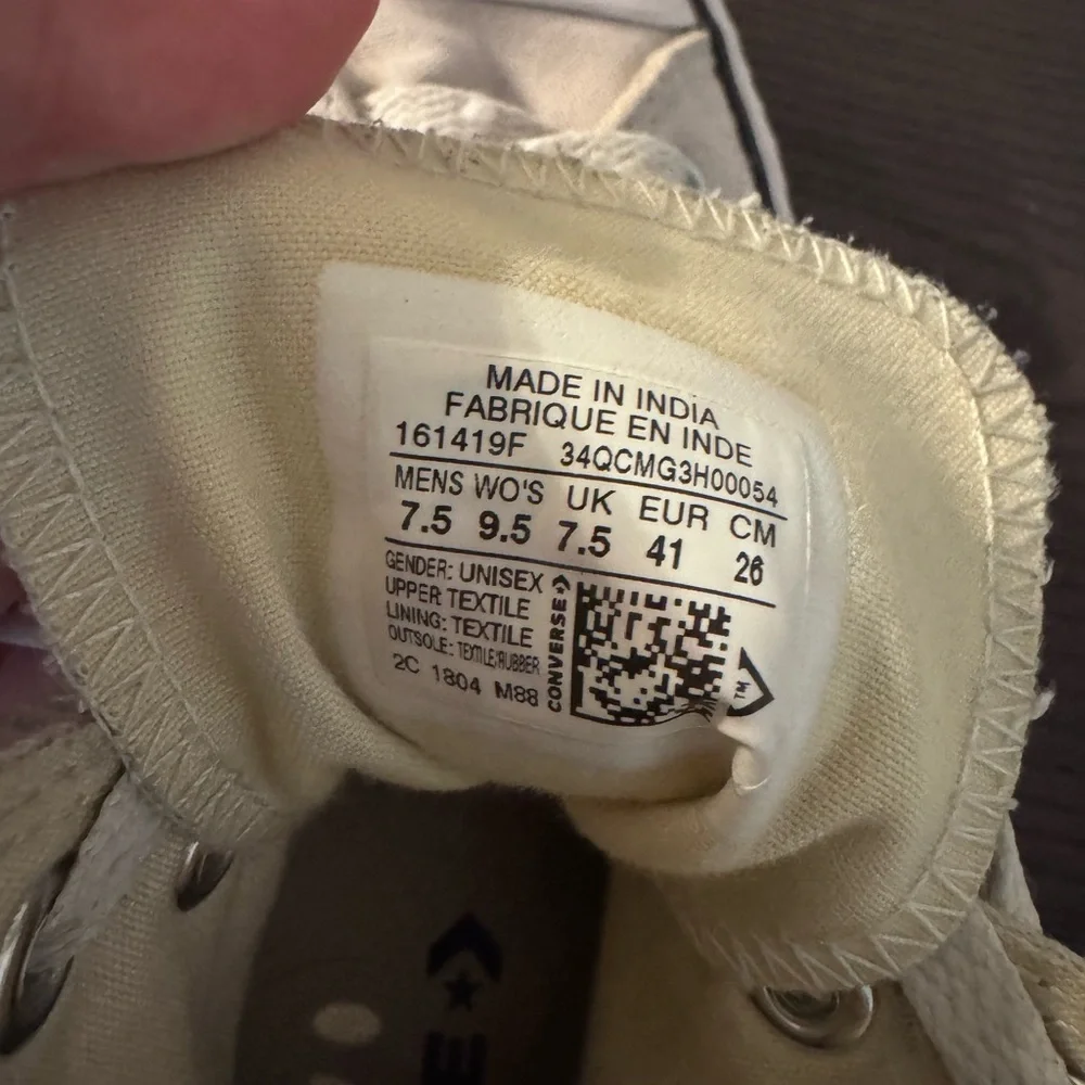 Converse High-Top Athletic Shoes - Grey M 7.5/ W 9.5 - Picture 7 of 7